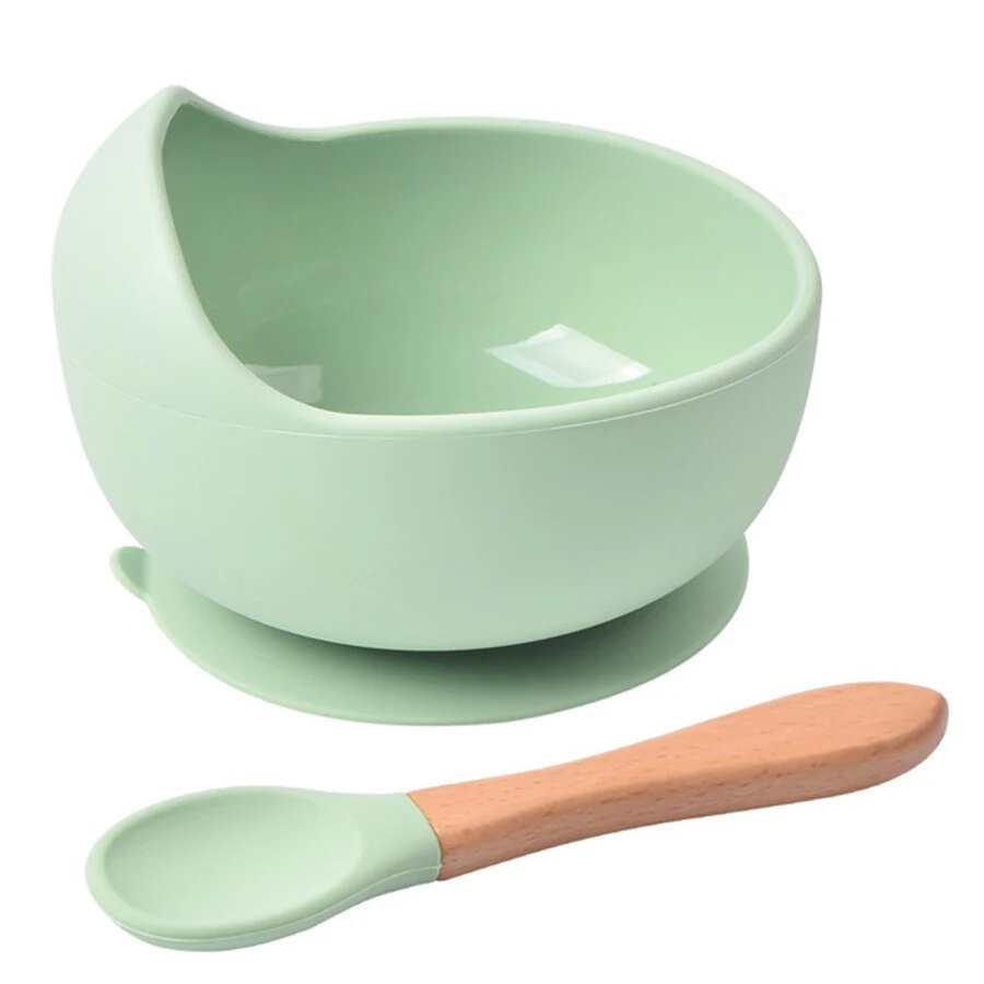 Baby Food Quality - Tazón de alimentación de silicona a