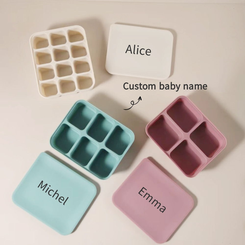Baby Food Name - Bandeja personalizada para congelador de alimentos