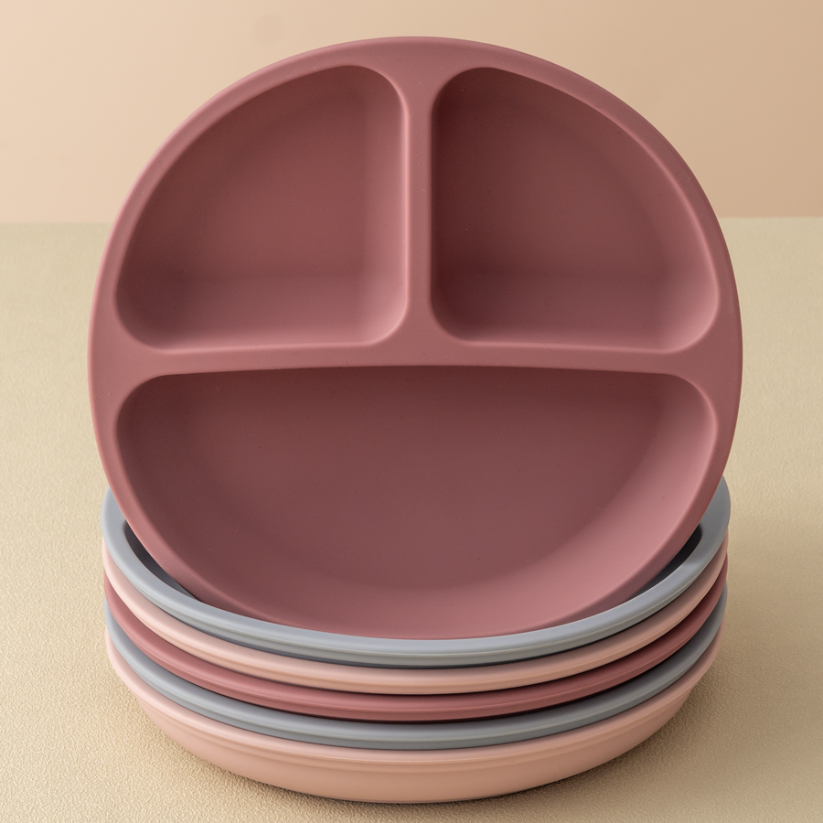 Baby Food Utensils - Plato de comedor de silicona con