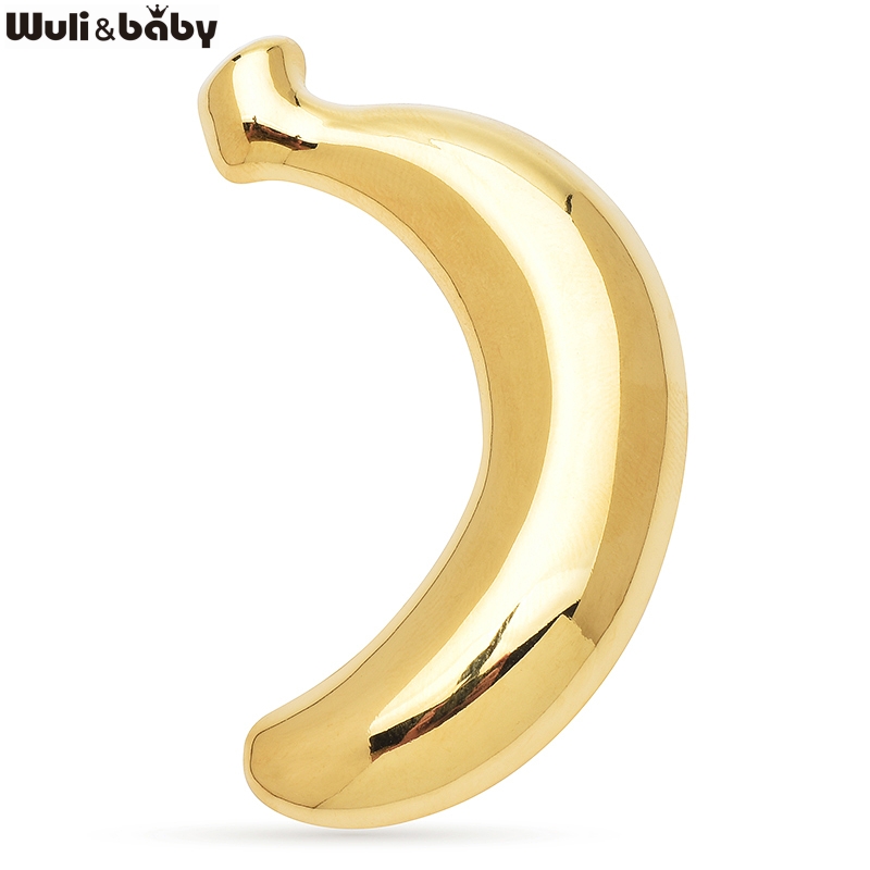 Baby Food Banana - Broches de plátano encantadores de acero