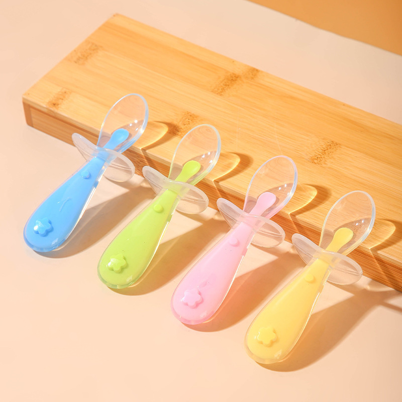 Baby Food Utensils - Cuchara de silicona para bebé, alimentación
