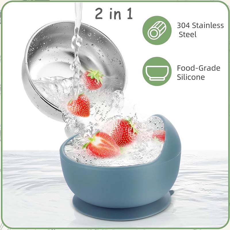 Juego de 3 uds de cuenco de al - Baby Food Utensils reseña y precio
