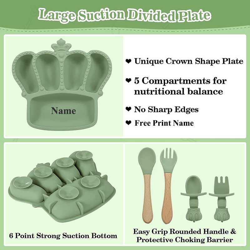 Plato de alimentación con nomb - Baby Food Name reseña y precio