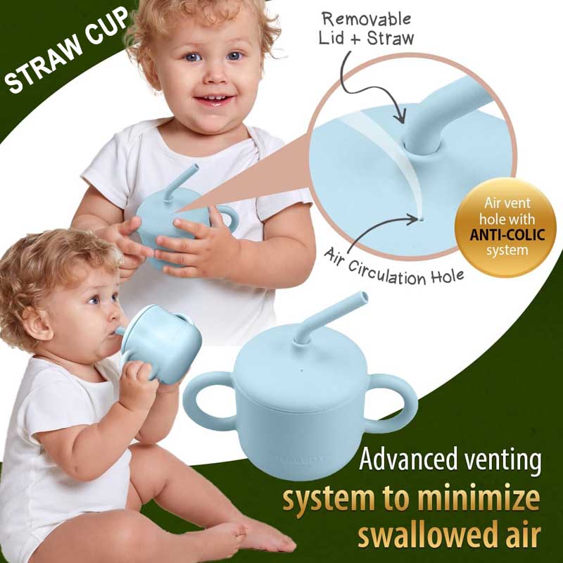 Vasos de silicona de grado ali - Baby Food Name reseña y precio