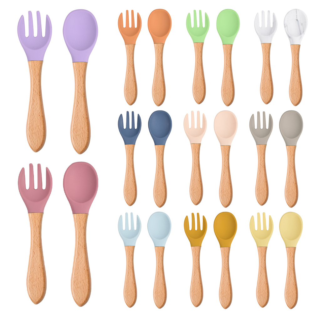 2 unids/set de tenedor cuchara - Baby Food Utensils reseña y precio